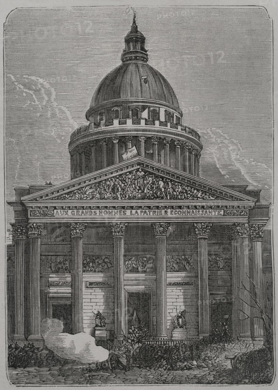 Defence of the Panthéon barricade, Paris Commune, France, 1871.  Creator: Unknown.