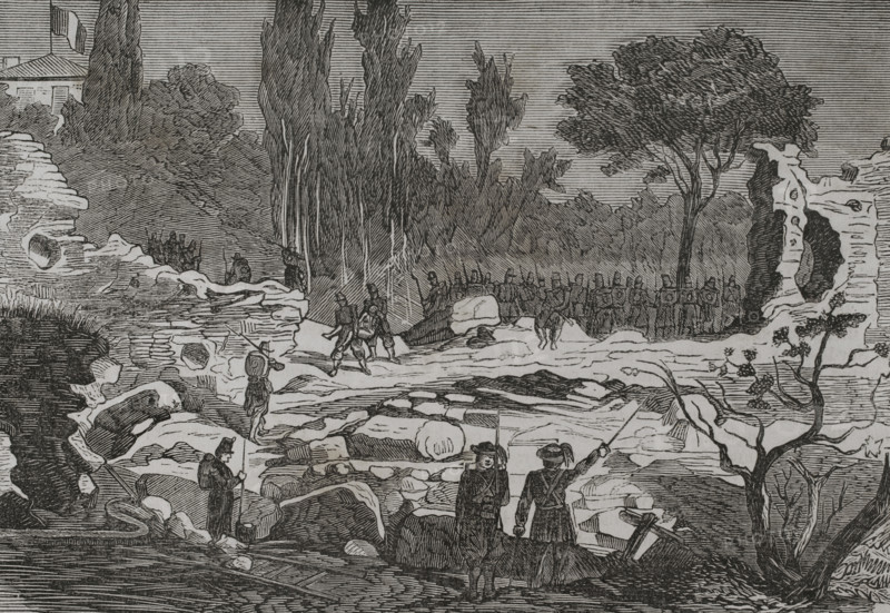 Capture of Rome, Unification of Italy, 1871. Creator: Unknown.