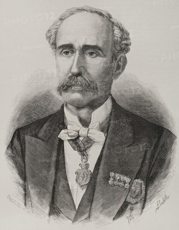 Leandro Alvarez Torrijos (1822-1894), Spanish jurist and politician, 1878.  Creators: Andrés Ovejero, Félix Badillo.