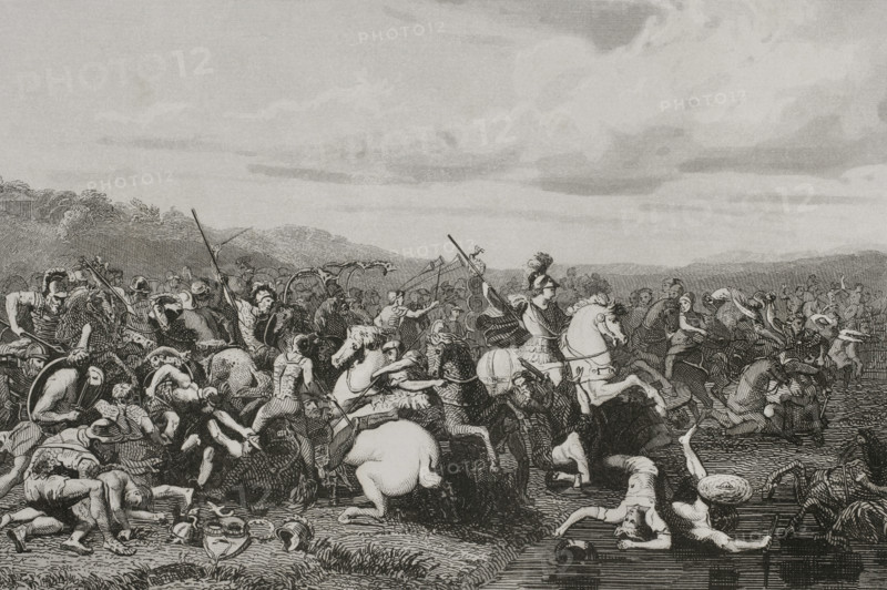 The Carthaginian general and statesman Hannibal in the Iberian Peninsula, Second Punic War, 1852.  Creator: Antonio Roca Sallent.