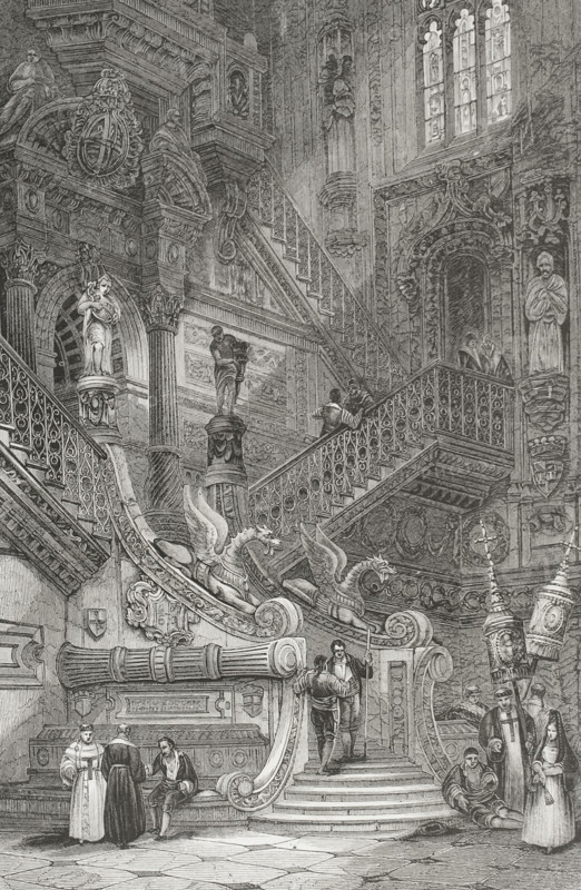 Interior of Burgos Cathedral, Spain, 1856.  Creator: Unknown.