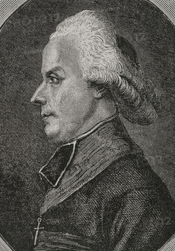 Portrait of Antoine-Adrien Lamourette (1742-1794), French priest and politician, 1876.  Creator: Pannemaker.
