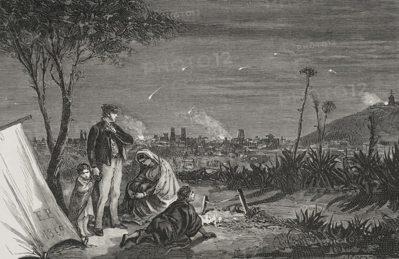 Uprising against Espartero's policies, Revolution in Barcelona, 1879.  Creator: Jose Gomez.