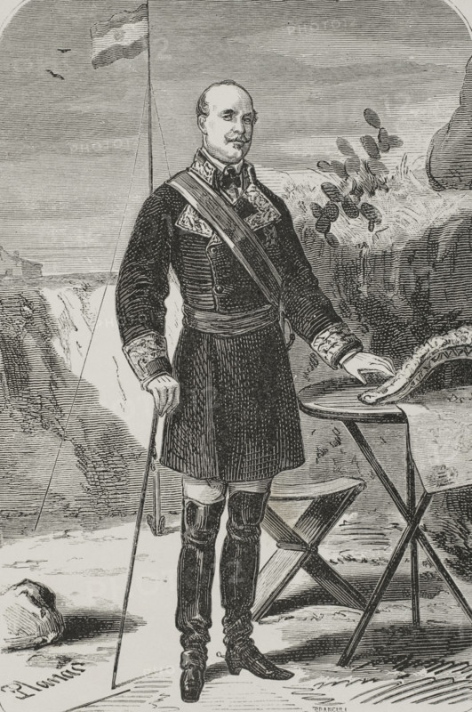 Portrait of Leopoldo O'Donnell (1809-1867), Spanish military and politician, 1879.  Creator: Xavier Branguli.