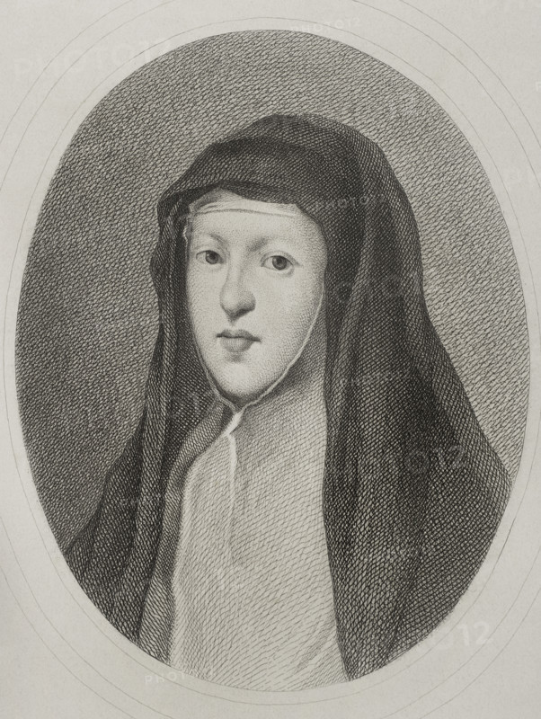 Mariana of Austria (1634-1696), Queen consort of Spain (1649-1665), 1879.  Creators: Alphonse Charles Masson, Magin Pujadas.