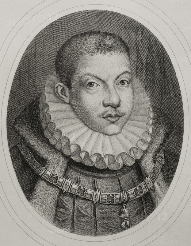 Philip III (1578-1621), King of Spain (1598-1621) and also, as Philip II, King of Portugal..., 1879. Creators: Alphonse Charles Masson, Magin Pujadas.