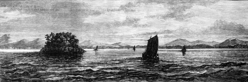 The Straits of Sunda, as seen after leaving Anjer, 1883. Creator: Unknown.