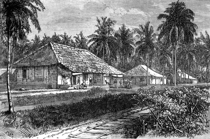 Dwellings of Europeans employed at the Stone Quarries of Merak, 1883. Creator: Unknown.