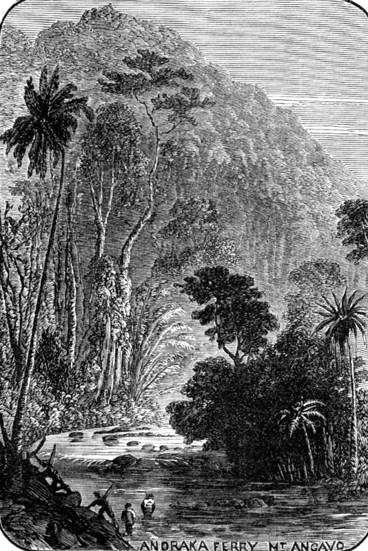 Sketches in Madagascar: Andraka Ferry Mt. Angavo, 1883. Creator: Unknown.