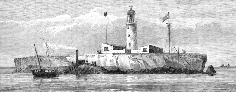 New lighthouse on the Brothers Rocks, Red Sea, 1883. Creator: Unknown.