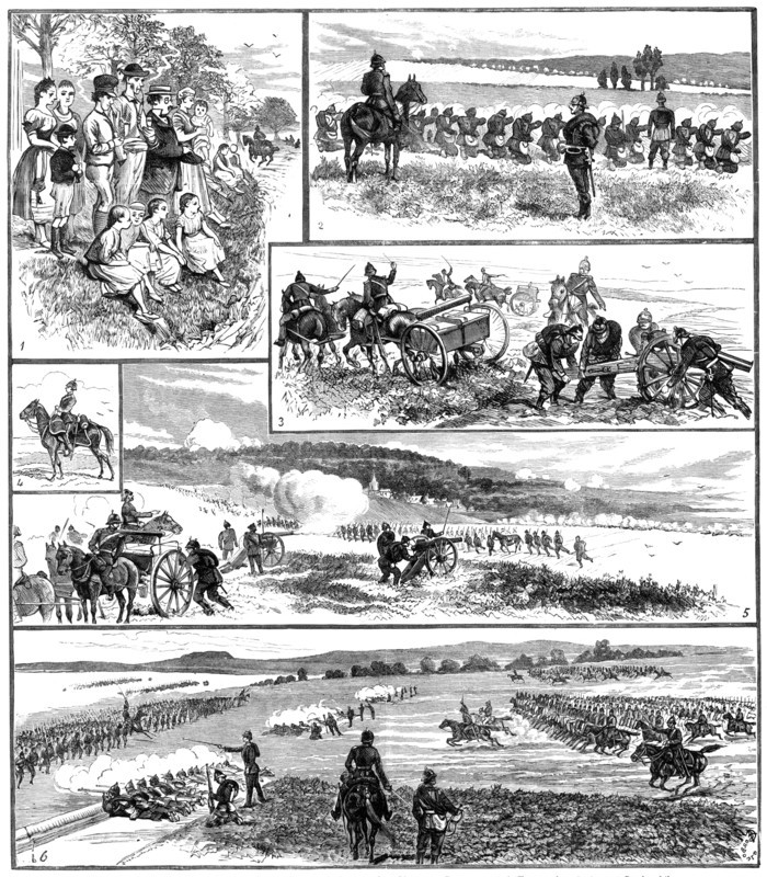 Sketches of the German Army Manoeuvres, 1883. Creator: Unknown.