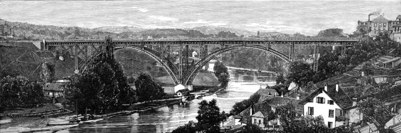 New bridge over the Aar, at Berne, Switzerland, 1883. Creator: Unknown.