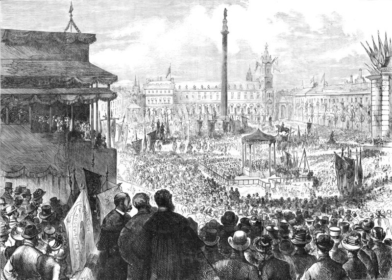 Laying the Foundation-Stone of the new Municipal Buildings, Glasgow, 1883. Creator: Unknown.
