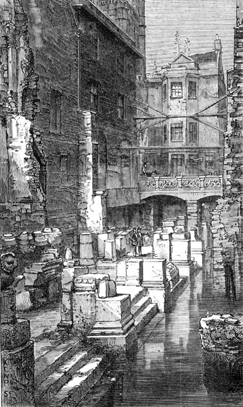 Roman baths discovered at Bath, 1883. Creator: Kemp.