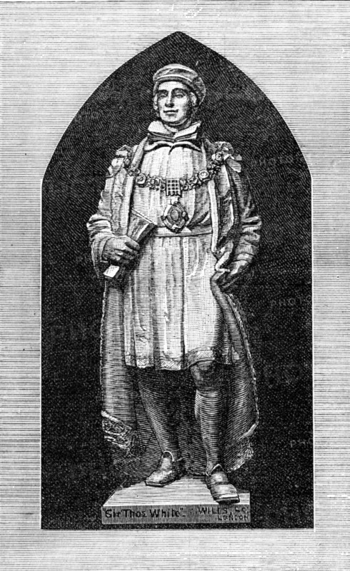Memorial statue of Sir T. White at Coventry, 1883. Creator: Unknown.