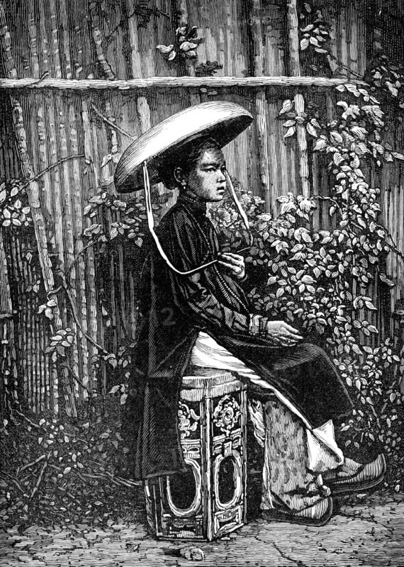 Sketches of Annam, Cochin China: a native lady, 1883. Creator: Kemp.