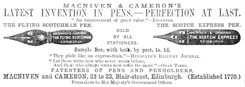Latest Invention in Pens - Perfection at Last, 1883. Creator: Unknown.