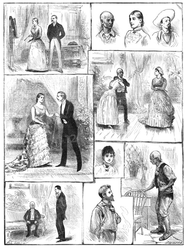 Sketches from "Young Folks' Ways," at the St. James's Theatre, 1883. Creator: Unknown.