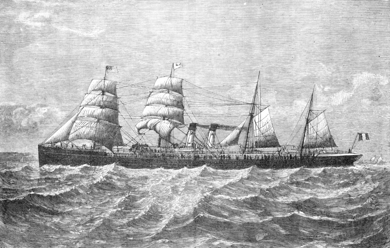 The Red Star Line steam-ship Westernland, 1883. Creator: Unknown.