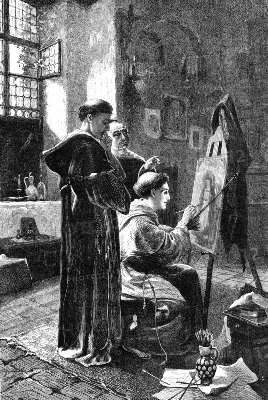 A Private View in a Monastery, 1883. Creator: Unknown.