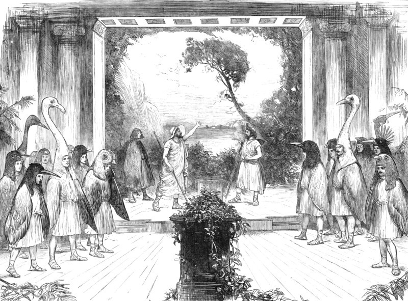The Birds of Aristophanes, played at Cambridge University, 1883. Creator: Unknown.