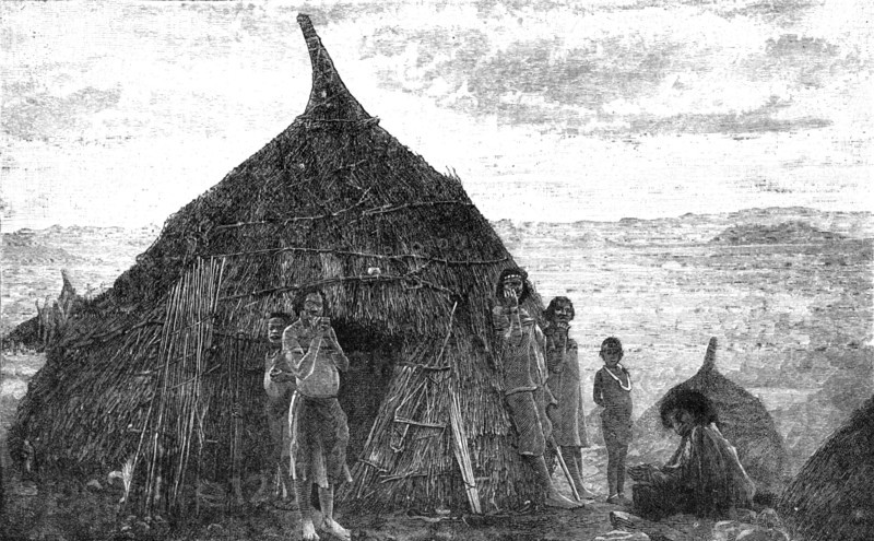 Illustrations of "The Wild Tribes of the Soudan", by F. L. James...: a Basé Hut at Koolookoo, 1883. Creator: Unknown.