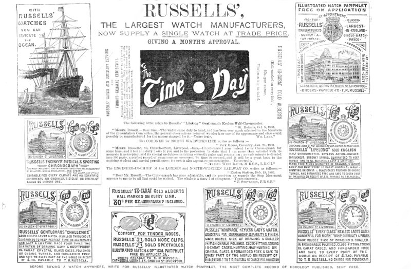 Page of advertisements, 1883. Creator: Unknown.
