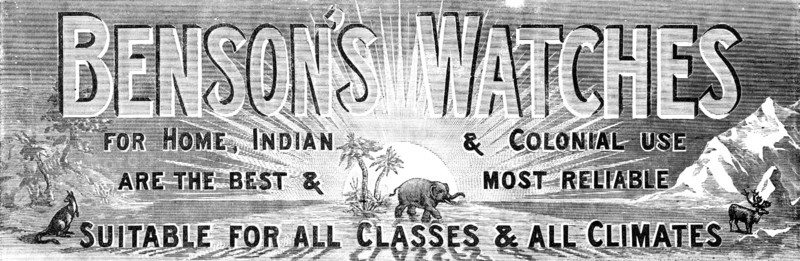 Benson's Watches, 1883. Creator: Unknown.
