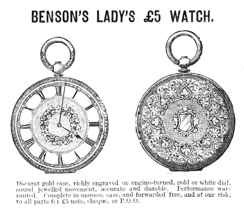 Benson's Lady's £5 Watch, 1883. Creator: Unknown.