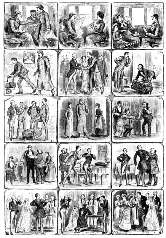 My Matrimonial Suit, drawn by J. P. Atkinson, 1883. Creator: Unknown.