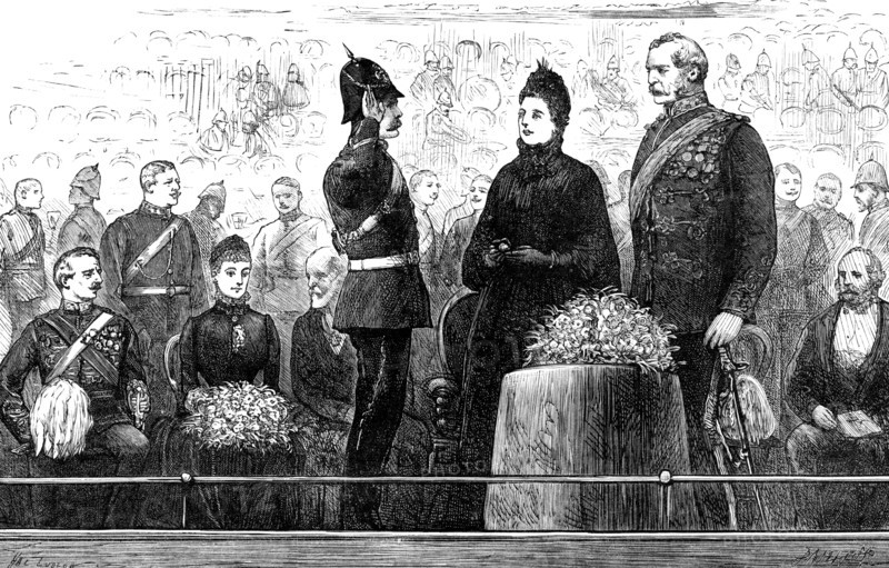 Prize Distribution to the Second Volunteer Battalion Royal Fusiliers at St. James's Hall, 1883. Creator: Unknown.