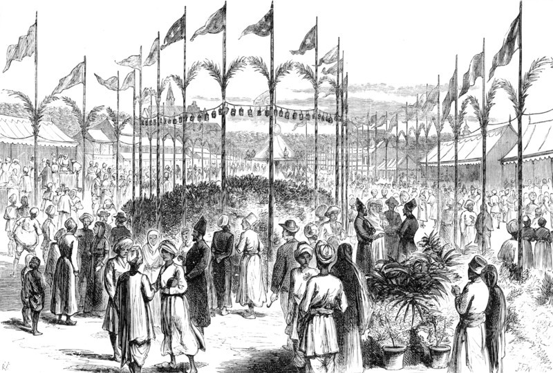 Fair held on the Esplanade, Bombay, in honour of the...Duke and Duchess of Connaught, 1883. Creator: Unknown.
