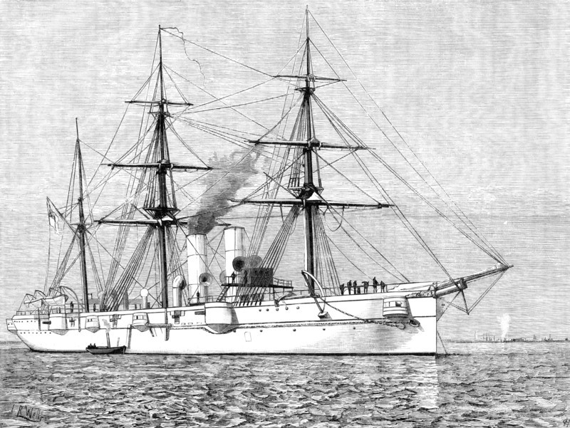 H.M.S. Leander, 1883. Creator: Unknown.