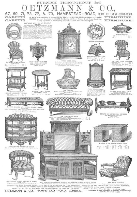 Oetzmann & Co, Furniture, 1883. Creator: Unknown.