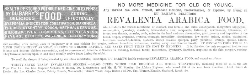 Revalenta Arabica Food, 1883. Creator: Unknown.