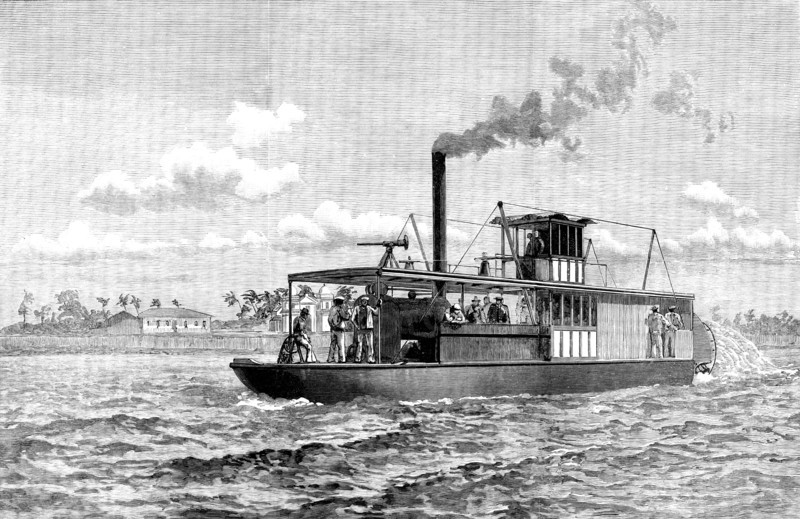 Portuguese gun-boat on the Zambesi, 1890. Creator: Unknown.