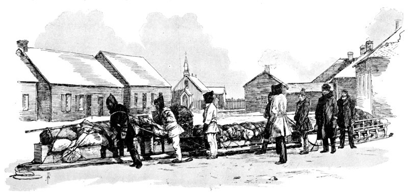 Lord Lonsdale’s travels in the Arctic regions...: York Factory, west coast of Hudson's Bay, 1890. Creator: Unknown.
