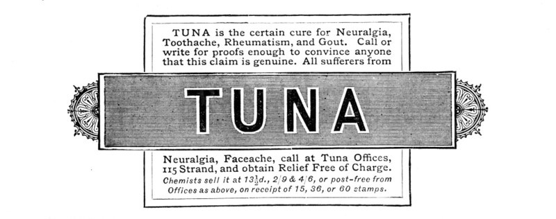 Advertisement for Tuna, 1890. Creator: Unknown.