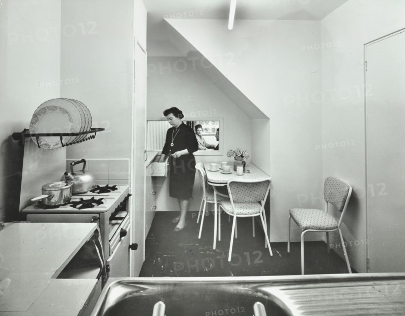 68 Burley House, Mountmorres Estate, Stepney Green, London: kitchen, 1962. Creator: Unknown.