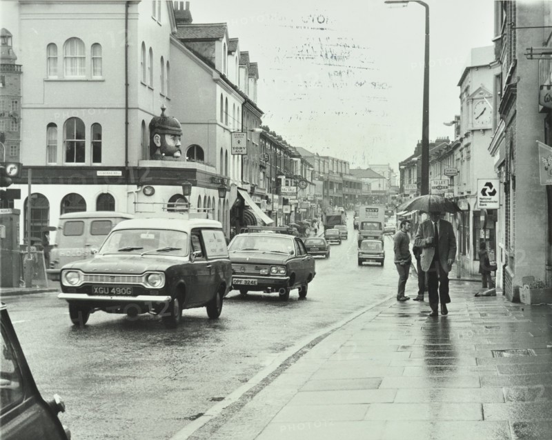 General view of Hoe Street, Walthamstow, London, 1972. Creator: Unknown.