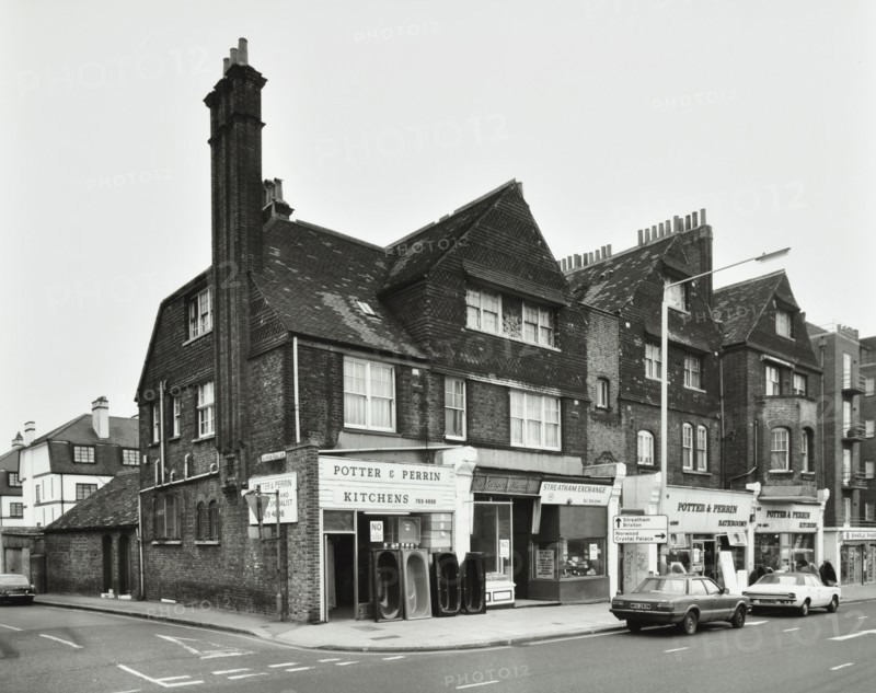 412-416 Streatham High Road, Lambeth, London: by Barrow Road, 1981. Creator: Unknown.