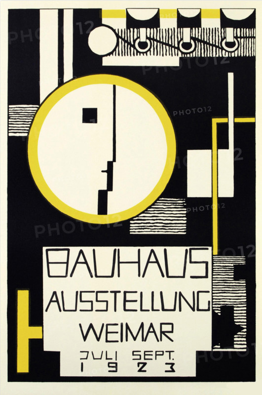 Bauhaus exhibition. Postcard, 1923.