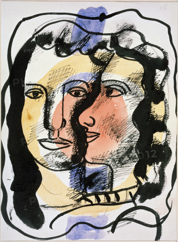 'Two Faces', c1940s-c1950s(?).  Creator: Fernand Leger.