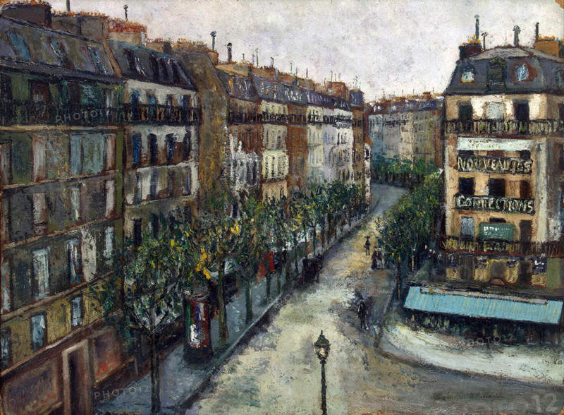 'Rue Custine à Montmartre', 1909-1910. Creator: Maurice Utrillo.