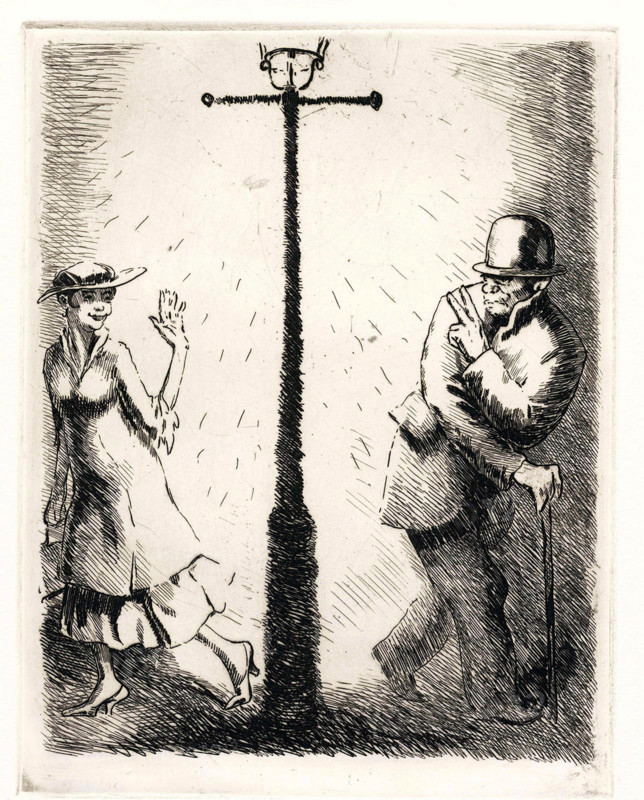 Five! - "Two!". From the Series The Seven Deadly Sins, 1923. Creator: Vasyl' Masyutin.