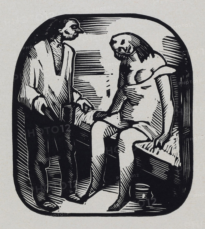 From the series "Wine, women and cards", 1920. Creator: Vasyl' Masyutin.
