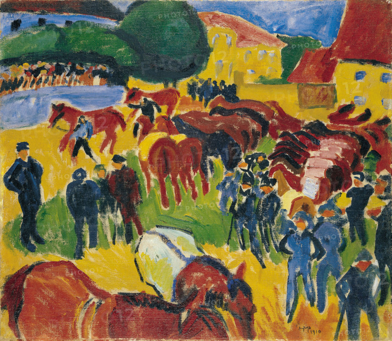 Horse Fair, 1910. Creator: Max Pechstein.