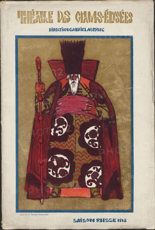 Title page of Souvenir program for Ballets Russes, 1913. Creator: Fyodor Fyodorovsky.