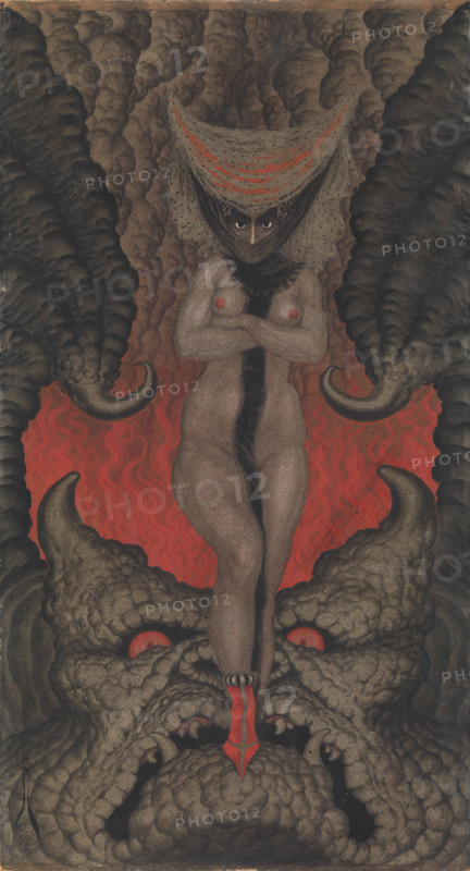 La Femme de Satan, 1919. Creator: Nikolay Kalmakov.