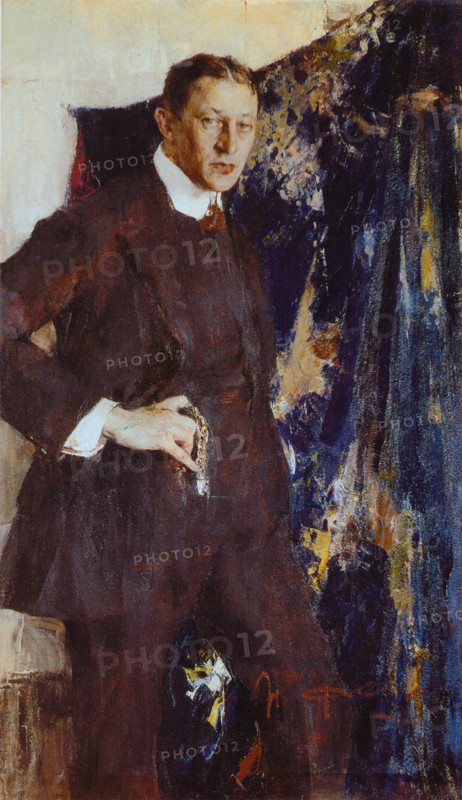 Portrait of the painter Vitaly Tikhov (1876-1939), 1916. Creator: Nikolay Feshin.
